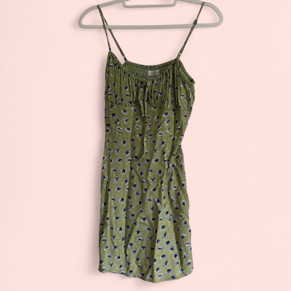 Urban Outfitters Green and Blue Patterned Top